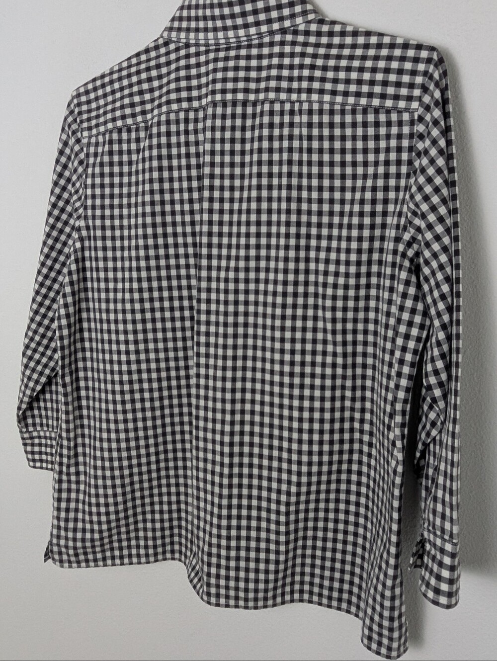 Lauren Ralph Lauren Women’s Black & White Check Plaid 3/4 Sleeve Petite M EUC - Picture 6 of 10